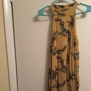 Staccato Yellow Floral Halter Dress